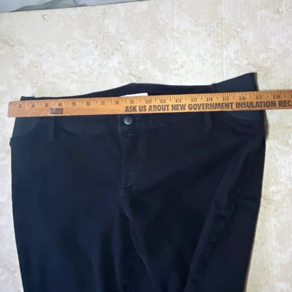 Isabel Skinny Maternity‎ Jeans 10 Black Cotton Blend Elastic Side Panels
